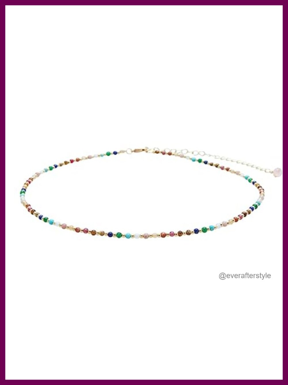 Lotus and Luna Handcrafted 2MM Energy Stone Beaded Pendant Necklace 14-17"